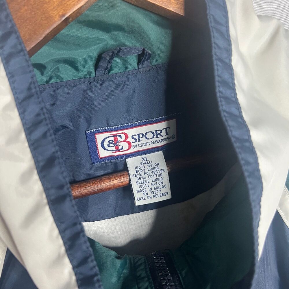 C & B Sport by Croft & Barrow Vintage Windbreaker Mens XL - Picture 3 of 10